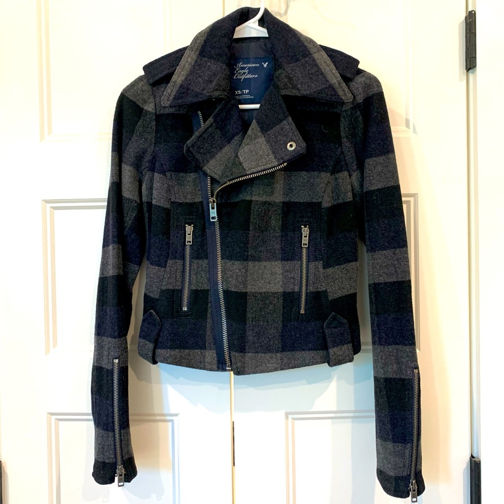 American Eagle Wool Moto Jacket X-Small